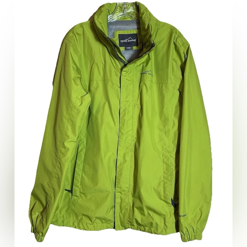 Eddie Bauer Men's Weatheredge Waterproof Hooded Rain Jacket Lime Green, Size L